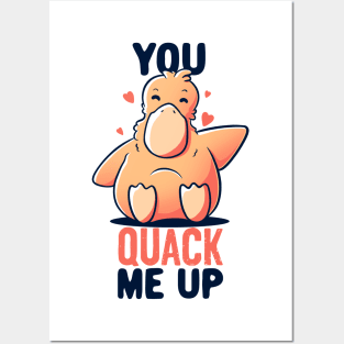 You Quack Me Up Funny Cute Duck Gift Posters and Art